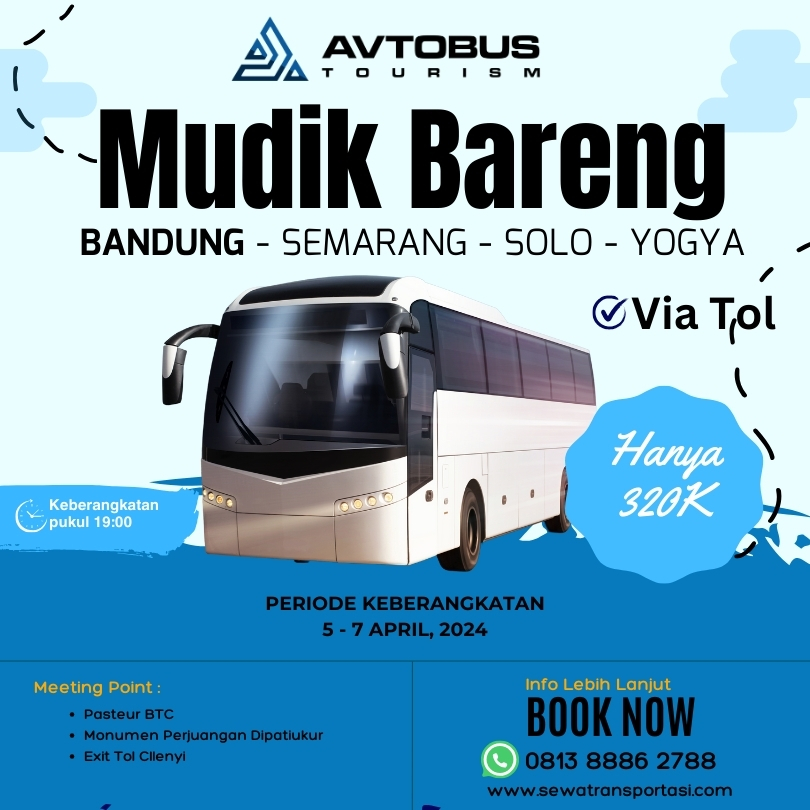 Tiket Mudik Bandung - Semarang, Solo, Yogyakarta